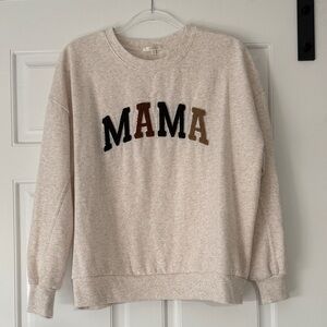 Z Supply Cream 'MAMA' Crew Neck Sweater